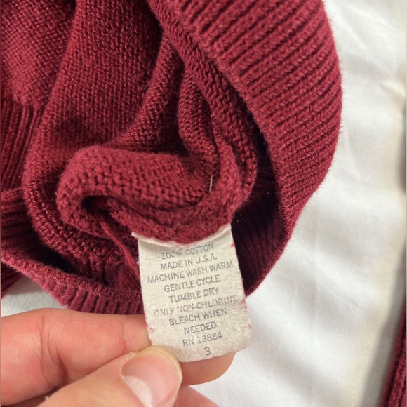 Men's Vintage Pickering Red Long Sleeve Lake Sunapee Country Club Sweater Large - Picture 9 of 15